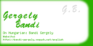 gergely bandi business card